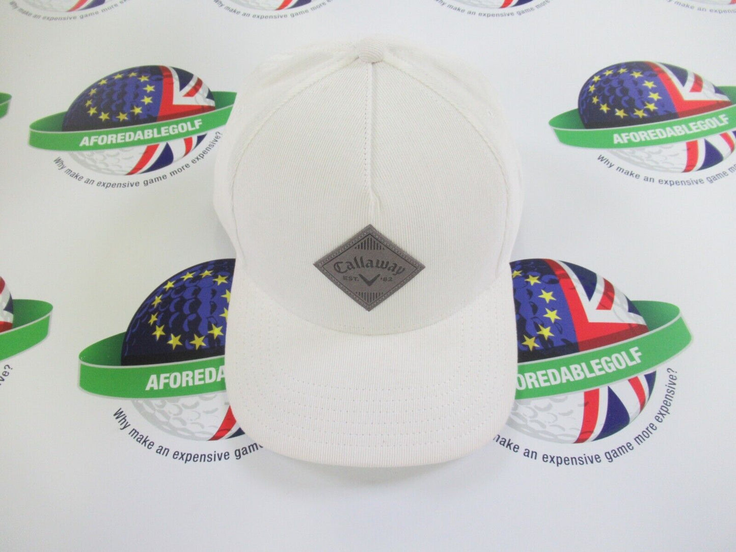 callaway golf corduroy adjustable golf cap white