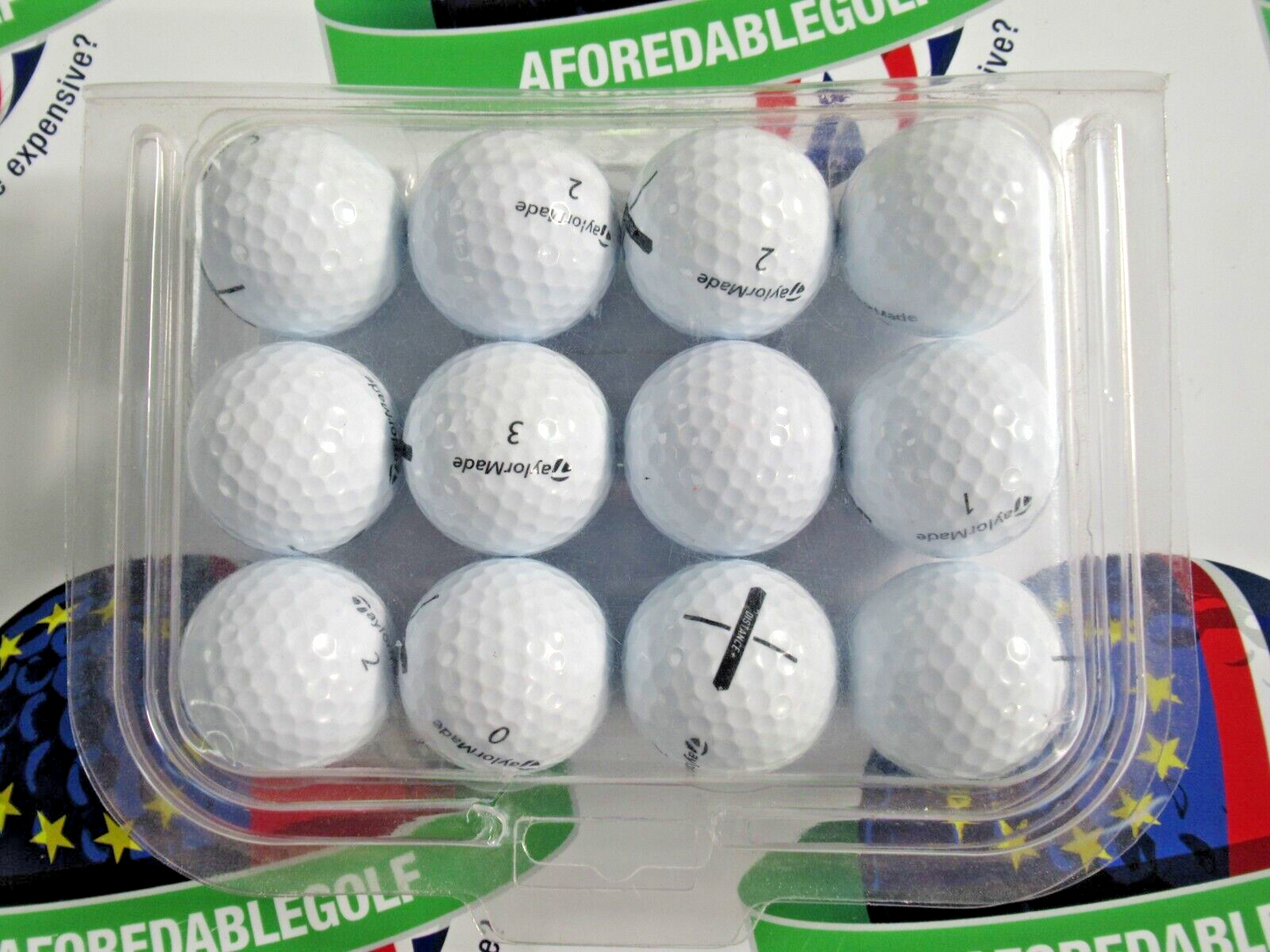 12 taylormade distance plus white golf balls pearl/pearl 1 grade