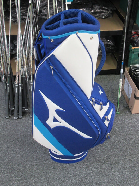 mizuno tour cart bag 5 way navy/blue/white