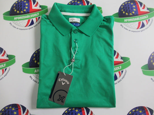 callaway x youth golf green polo shirt uk size xl 160-172cm 14-16 years