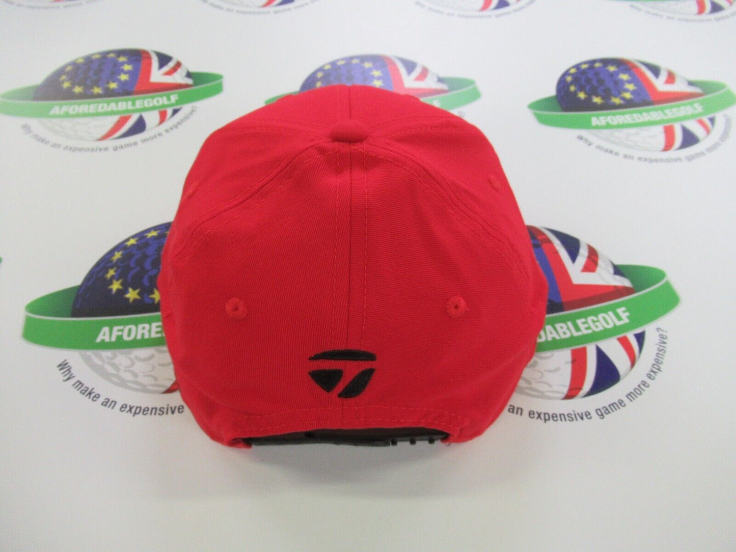 taylormade red snap back flat bill golf cap stealth tp5 | Aforedablegolf