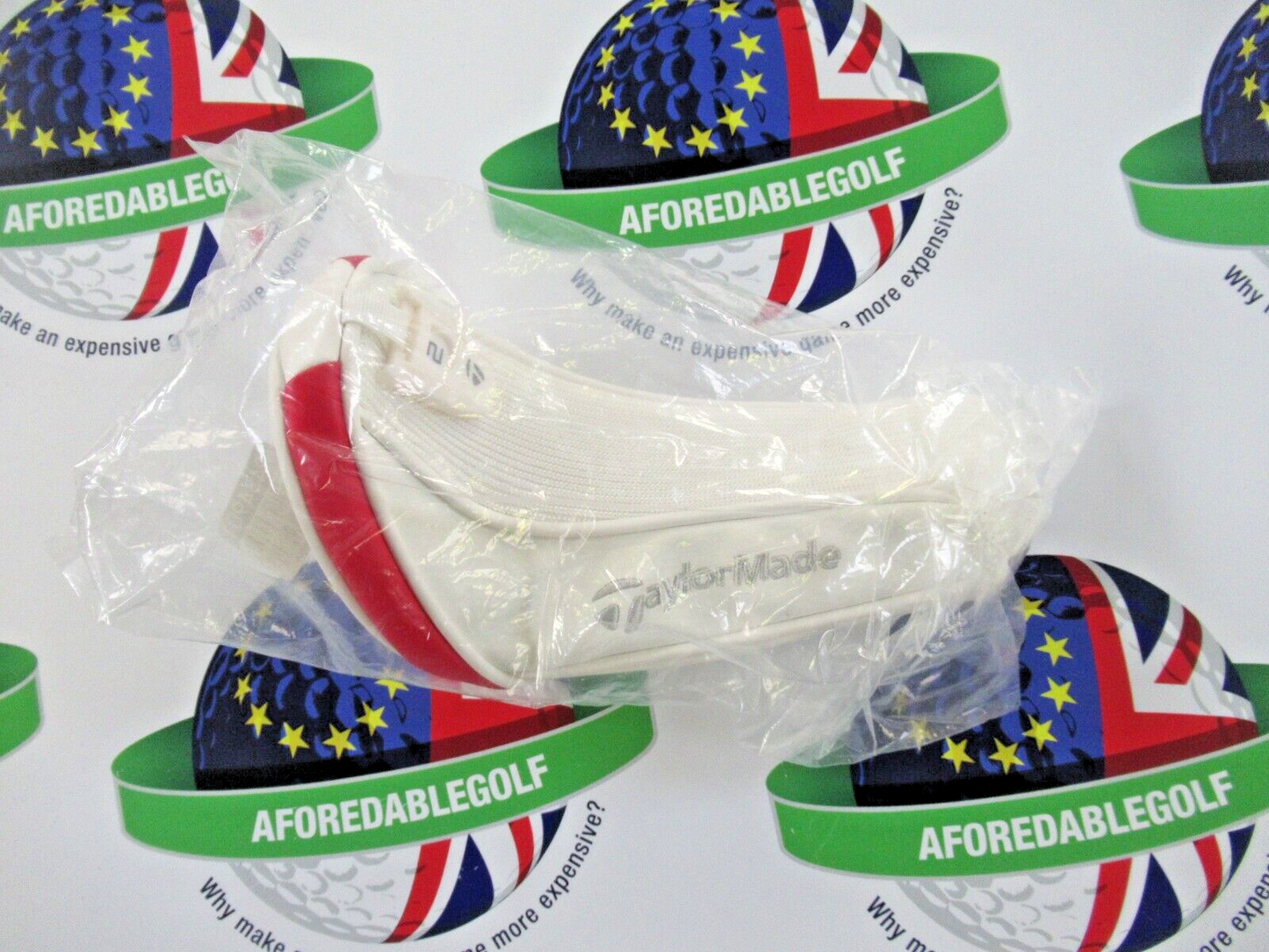 new taylormade stealth white/silver hybrid/rescue head cover