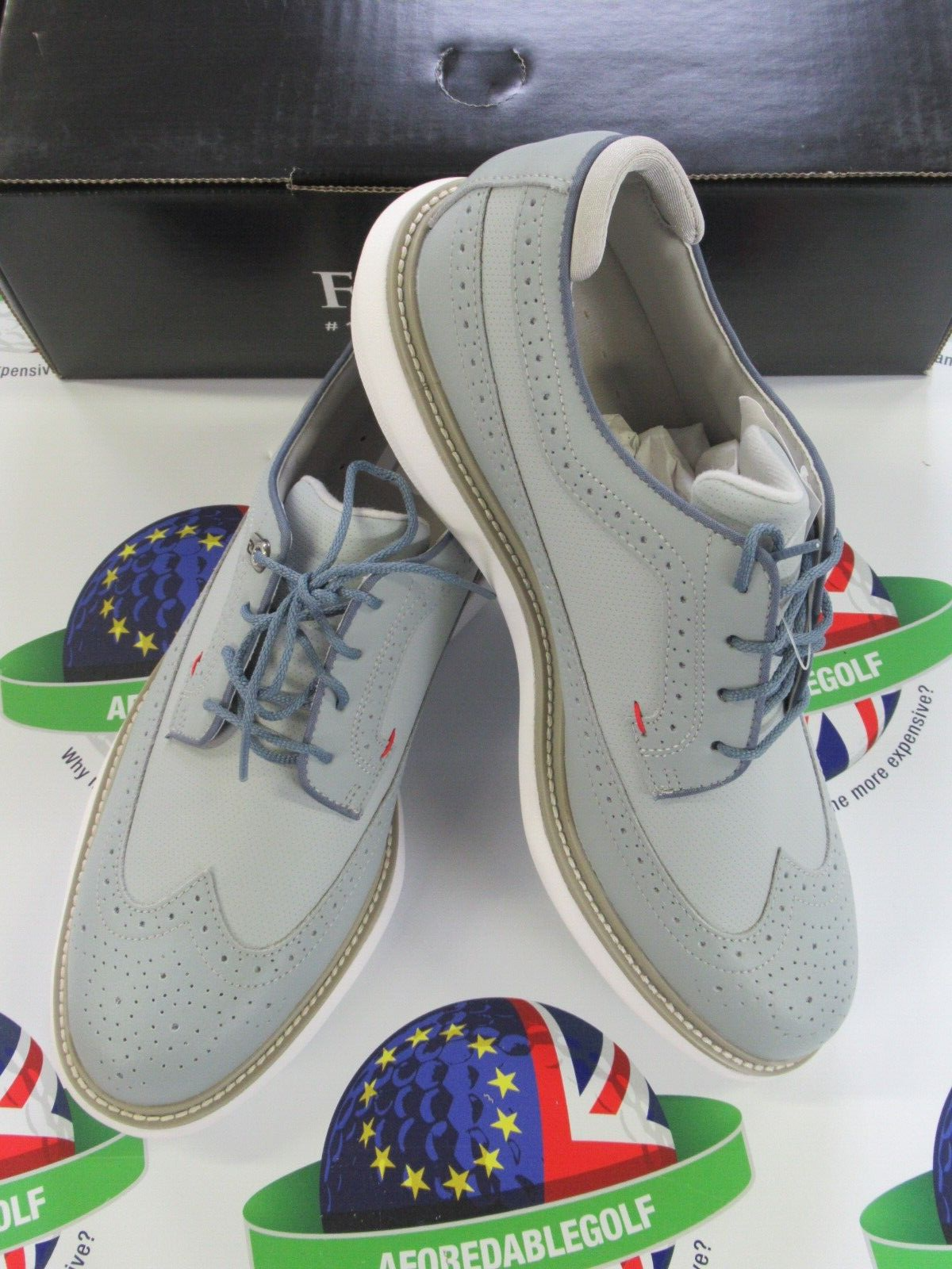 footjoy traditions waterproof golf shoes 57912k grey 9.5 medium