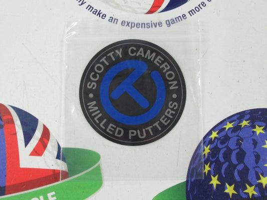 titleist scotty cameron circle t black/metallic blue sticker