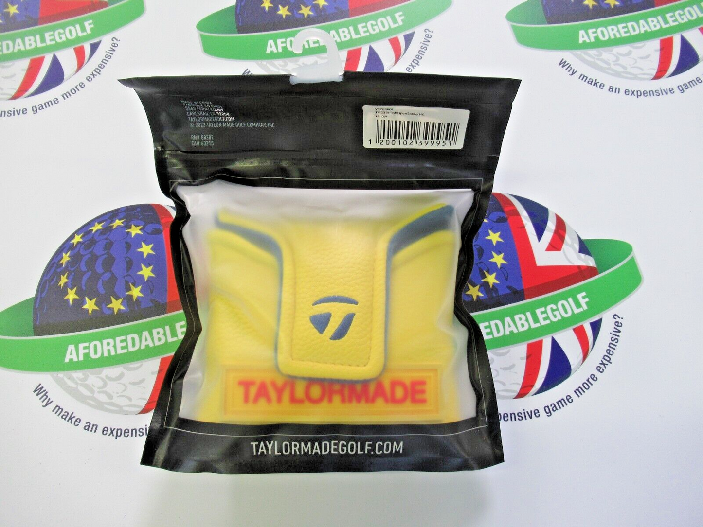 taylormade vault limited edition tm23 british open spider mallet putter cover